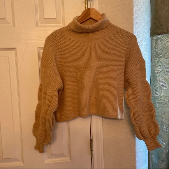 Oak + Fort knit sweater size small oatmeal tan euc - Picture 1 of 8